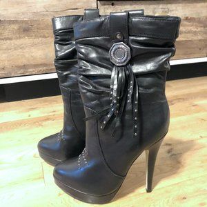 Carvela black studded sizzle ankle  boot